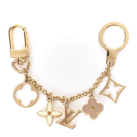 louis vuitton fleur de monogram bag charm chain replica|Louis Vuitton keychain dupe.